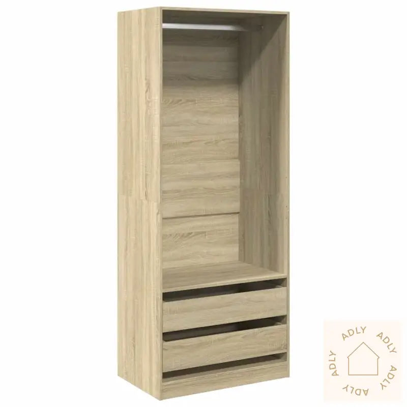 Garderobe Sonoma Eik 80X50X200 Cm Konstruert Tre