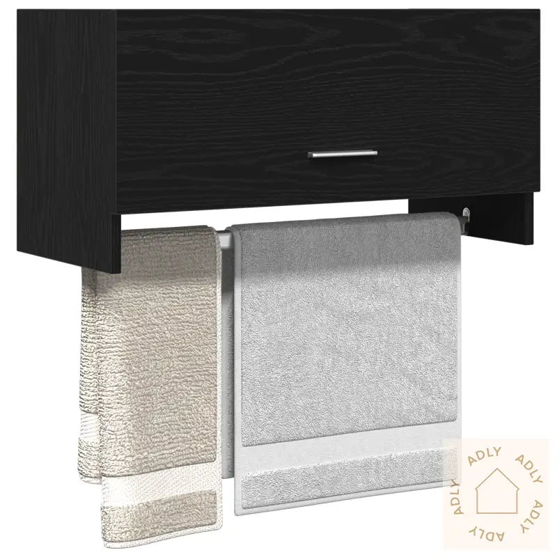 Garderobe Svart Eik 70X32,5X35 Cm Lagd Av Tre