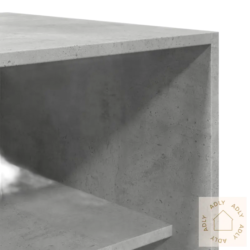 Gray concrete garderobeskap solide med kompakt design for organisert oppbevaring