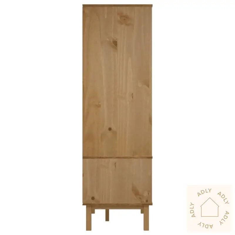 Garderobe Otta Brun Og Hvit 76,5X53X172 Cm Heltre Furu