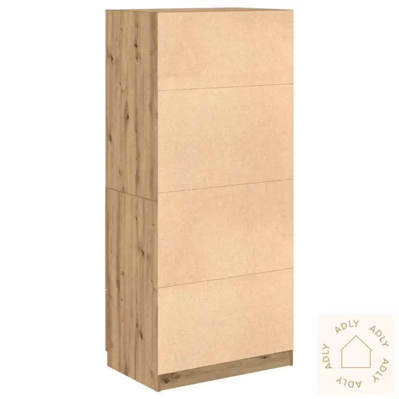 Garderobe Artisan Eik 80X52X180 Cm Konstruert Tre