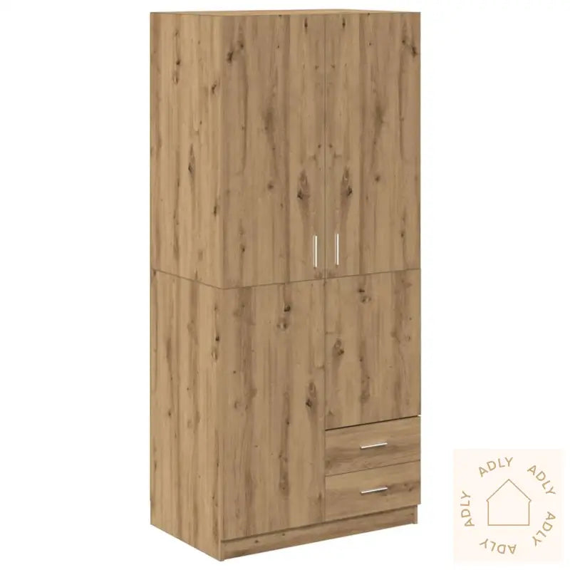 Garderobe Artisan Eik 80X52X180 Cm Konstruert Tre