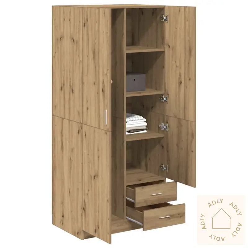 Garderobe Artisan Eik 80X52X180 Cm Konstruert Tre