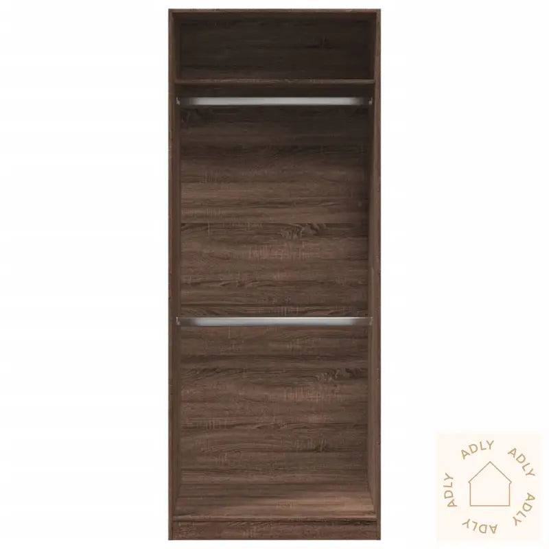 Garderobe Brun Eik 80X50X200 Cm Konstruert Tre