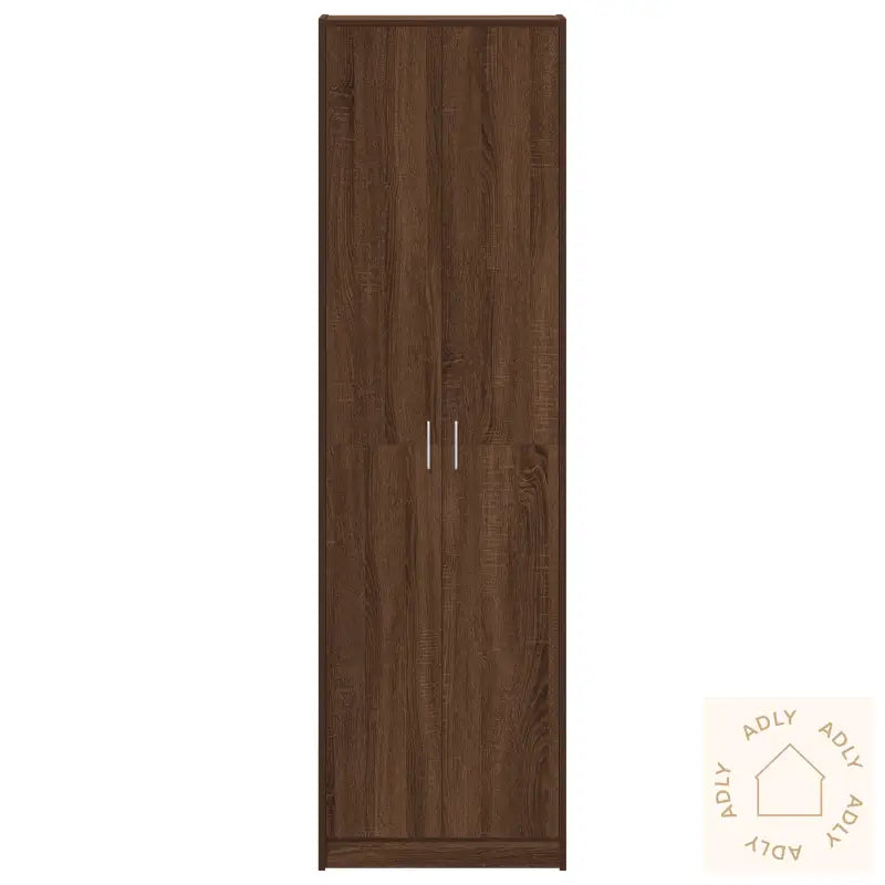 Klesskap Brun Eik 55X25X189 Cm Konstruert Tre