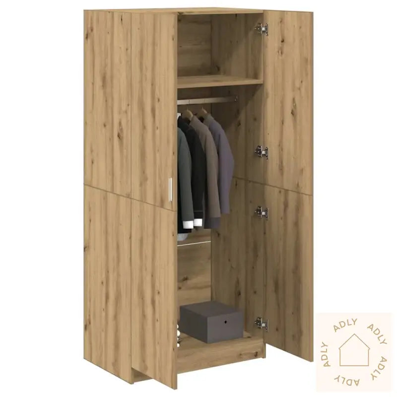 Garderobe Artisan Eik 90X52X200 Cm Konstruert Tre