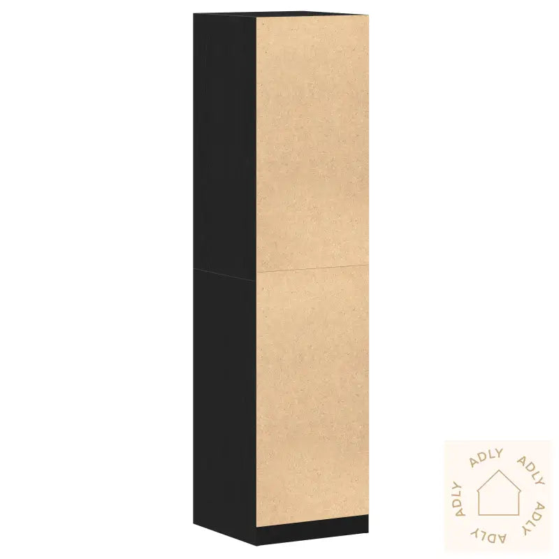 Garderobe I Svart Eik 50X50X200 Cm Laget Av Tre