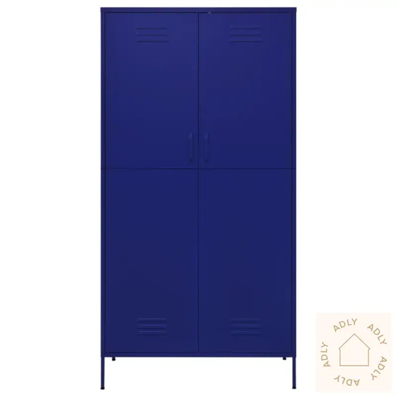 Garderobe Marineblå 90X50X180 Cm Stål