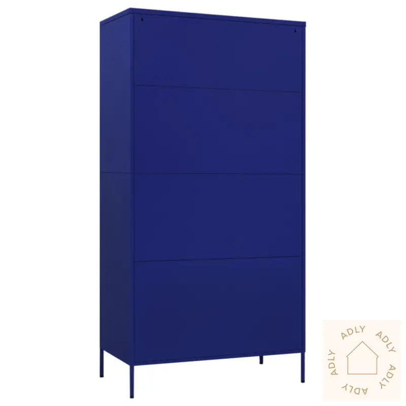 Garderobe Marineblå 90X50X180 Cm Stål