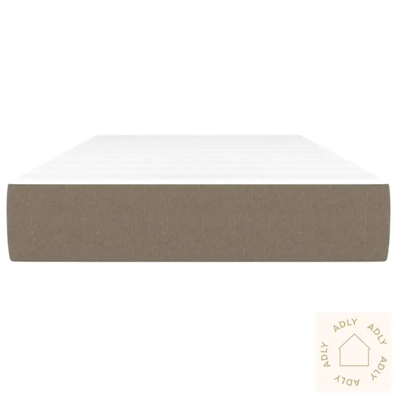 Madrass Med Pocketfjær Gråbrun 90X190X20 Cm Stoff