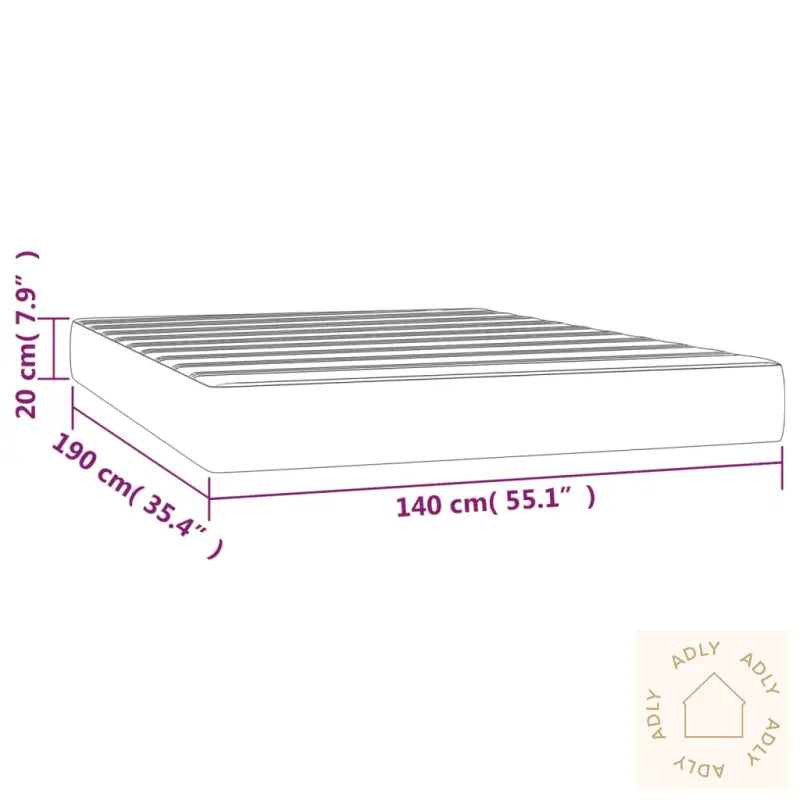 Madrass Med Pocketfjær Kremhvit 140X190X20 Cm Kunstlær