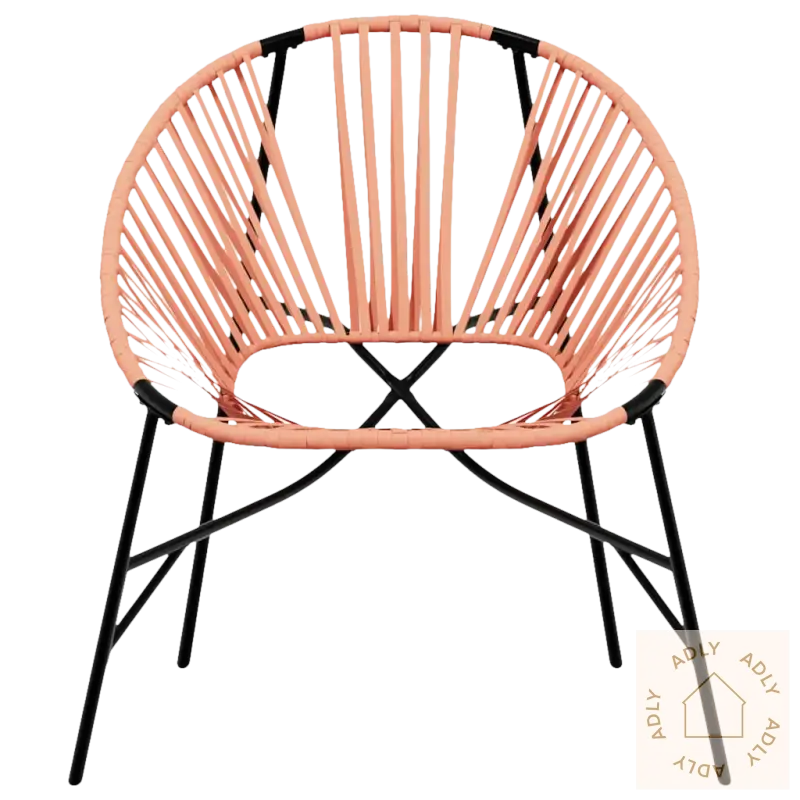 Peach-colored Komfortabel hageeggstol i moderne hagemøbler for hjemmet