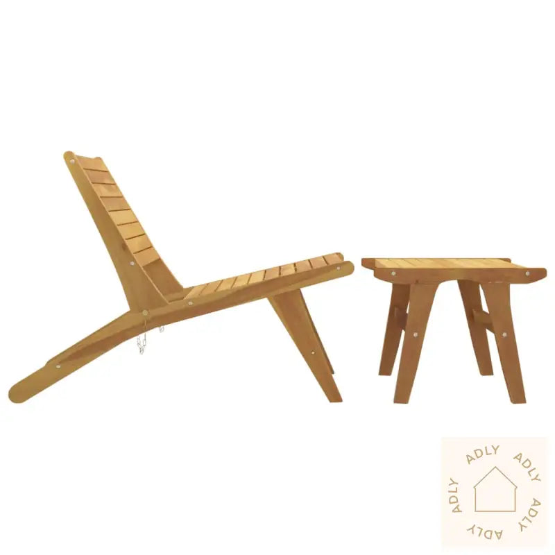 Hagestol Med Fotstøtte Heltre Teak