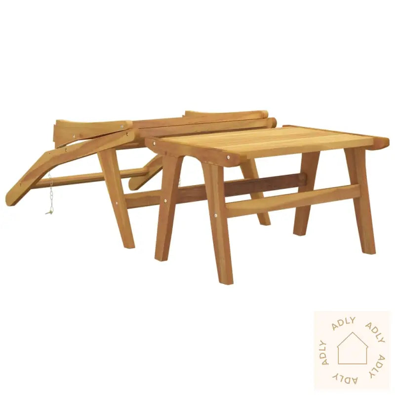 Hagestol Med Fotstøtte Heltre Teak