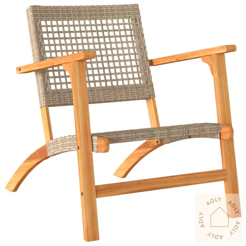 Hagestoler 2 Stk Beige Polyrotting Og Akasie