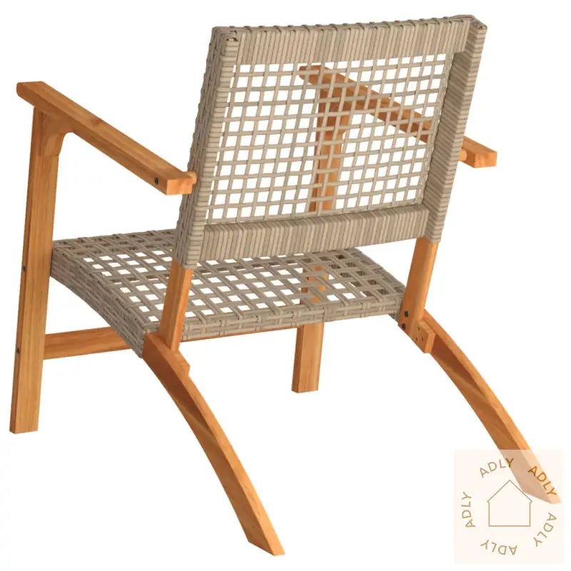 Hagestoler 2 Stk Beige Polyrotting Og Akasie