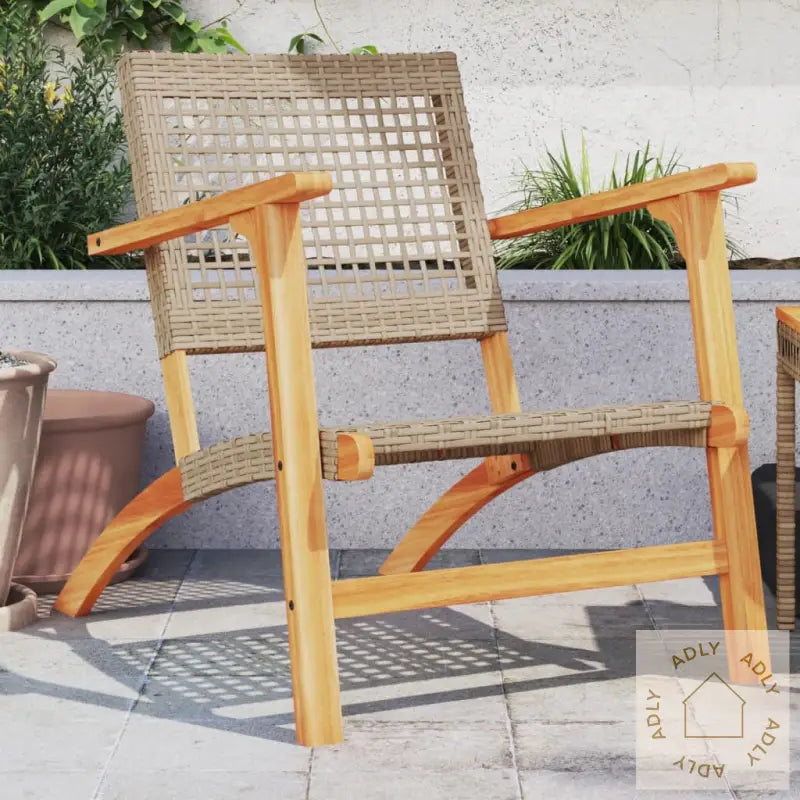 Hagestoler 2 Stk Beige Polyrotting Og Akasie