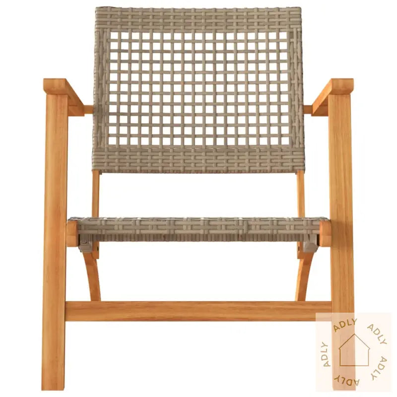 Hagestoler 2 Stk Beige Polyrotting Og Akasie