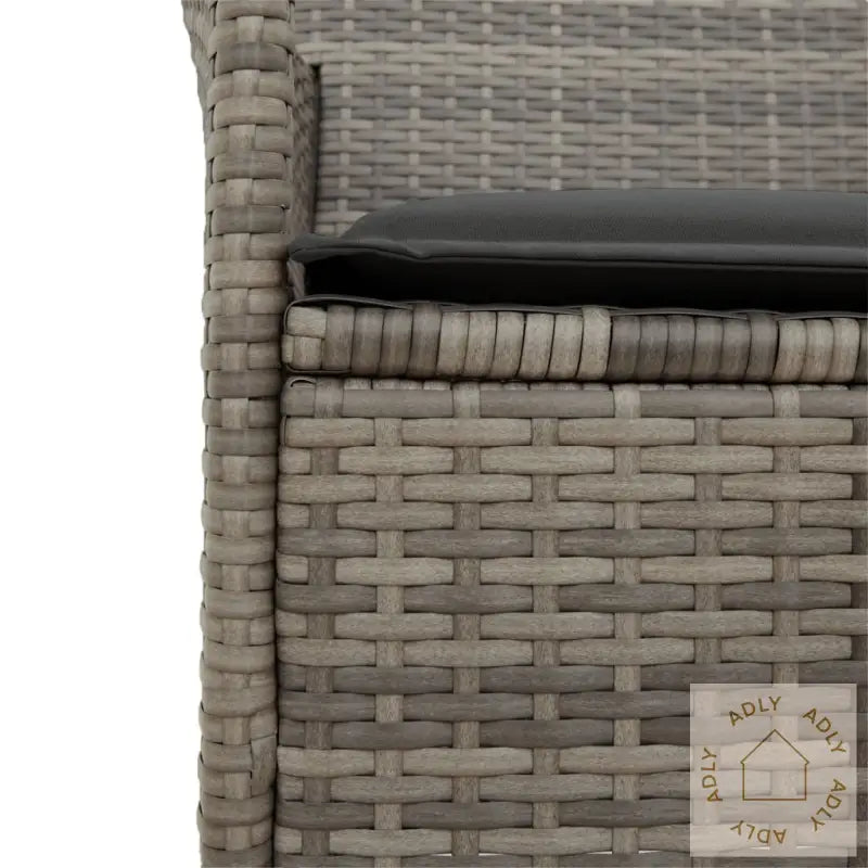 Hagestoler Med Puter 2 Stk Grå Polyrotting Og Heltre