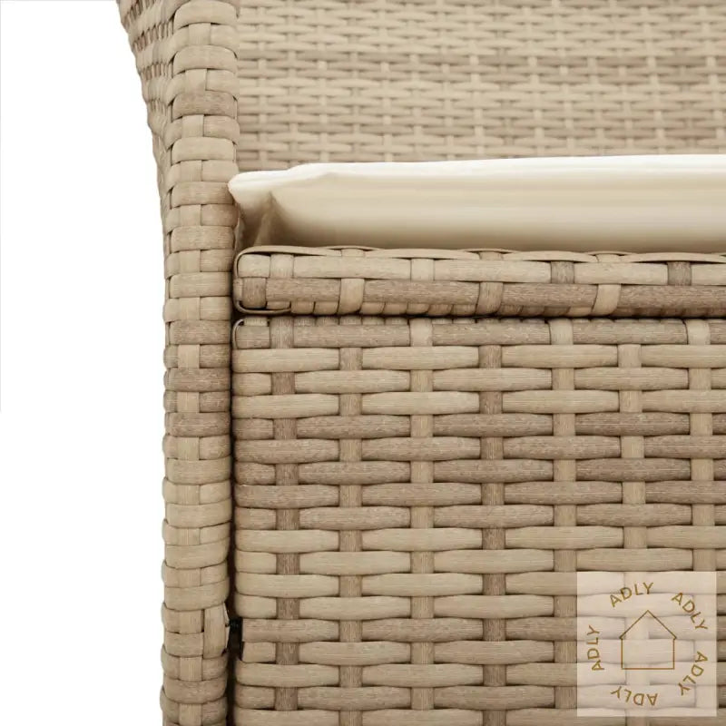 Hagestoler Med Puter 2 Stk Beige Polyrotting Og Heltre
