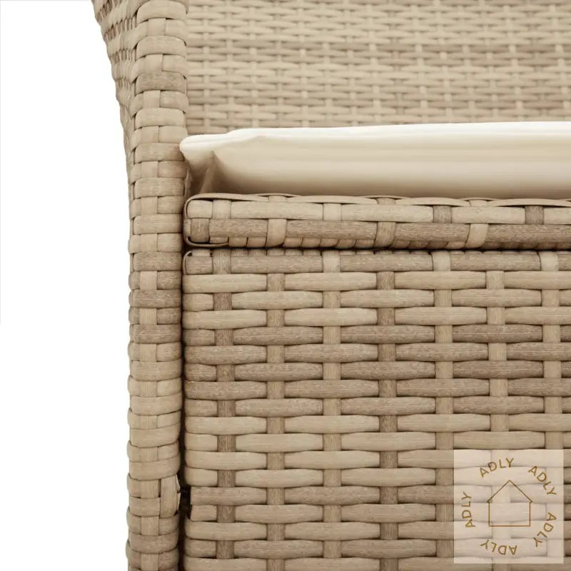 Hagestoler Med Puter 2 Stk Beige Polyrotting Og Heltre