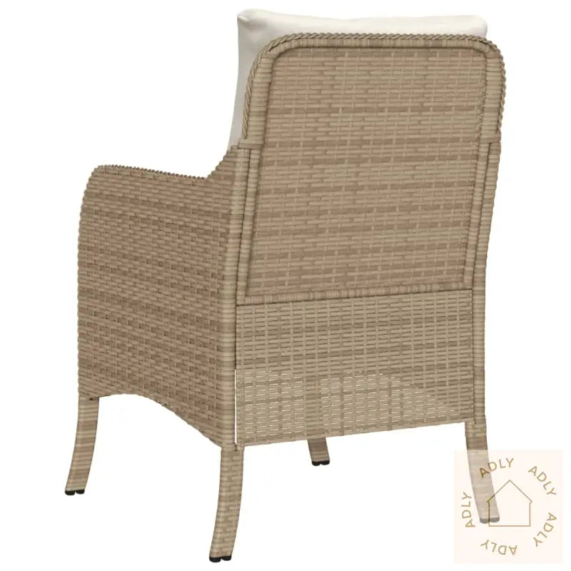 Hagestoler Med Puter 2 Stk Beige Polyrotting