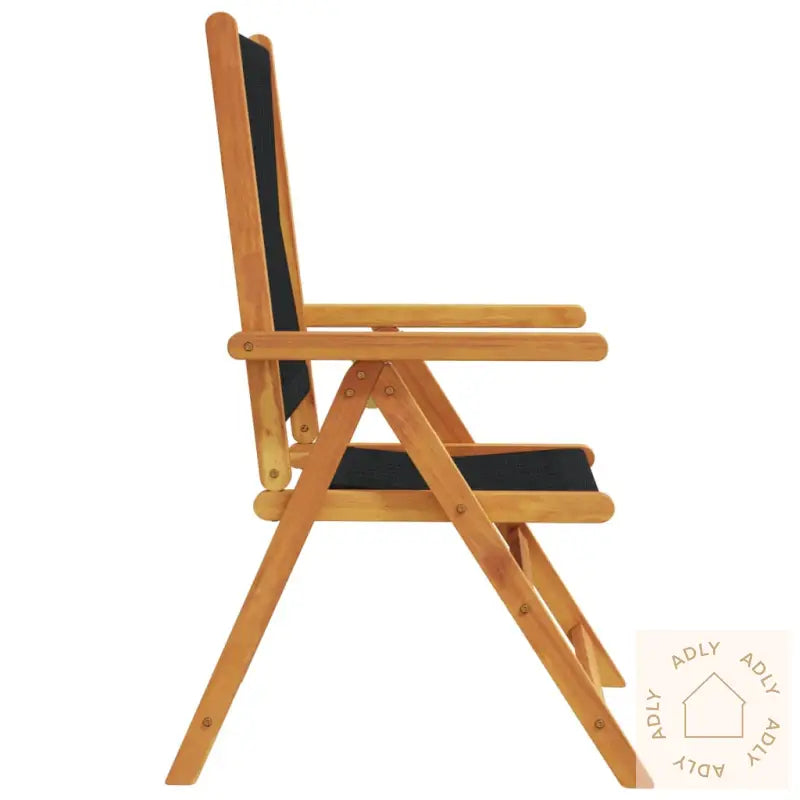 Lenestoler For Hage 8 Stk Svart Heltre Akasie