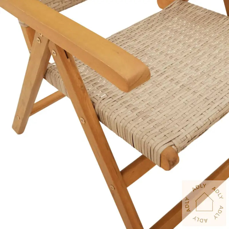 Lenestoler For Hage 8 Stk Beige Polyrotting Og Heltre