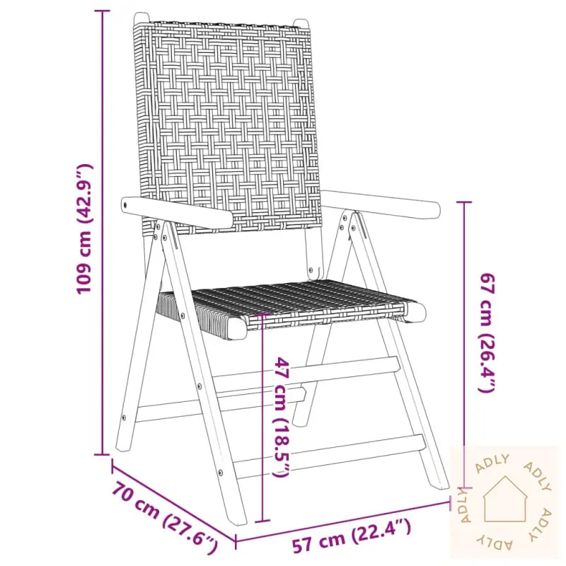 Hagestoler 2 Stk Beige Heltre Akasie Og Polyrotting
