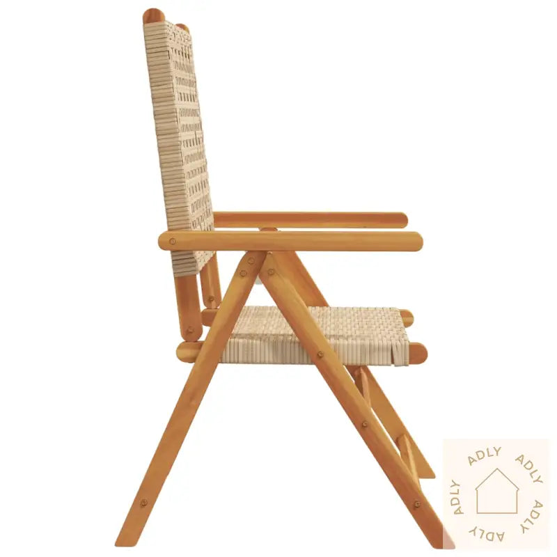 Lenestoler For Hage 8 Stk Beige Polyrotting Og Heltre