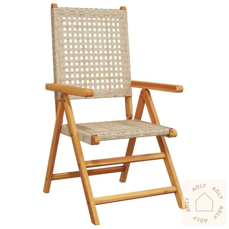 Lenestoler For Hage 8 Stk Beige Polyrotting Og Heltre