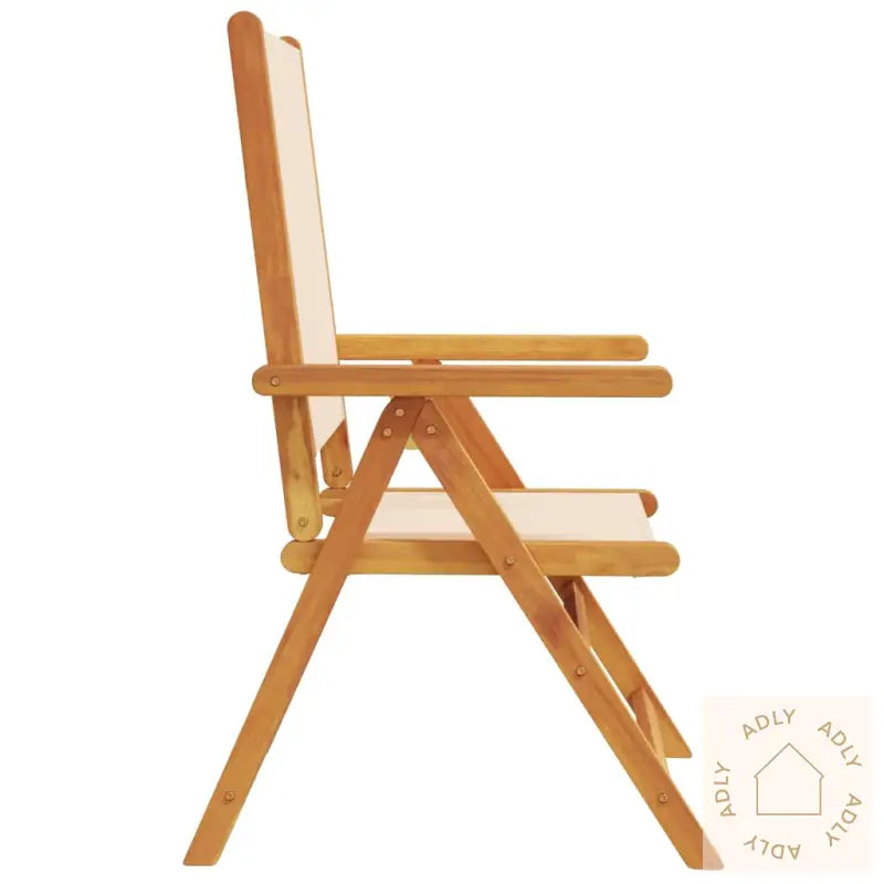 Hagestoler 2 Stk Beige Heltre Akasie Og Stoff