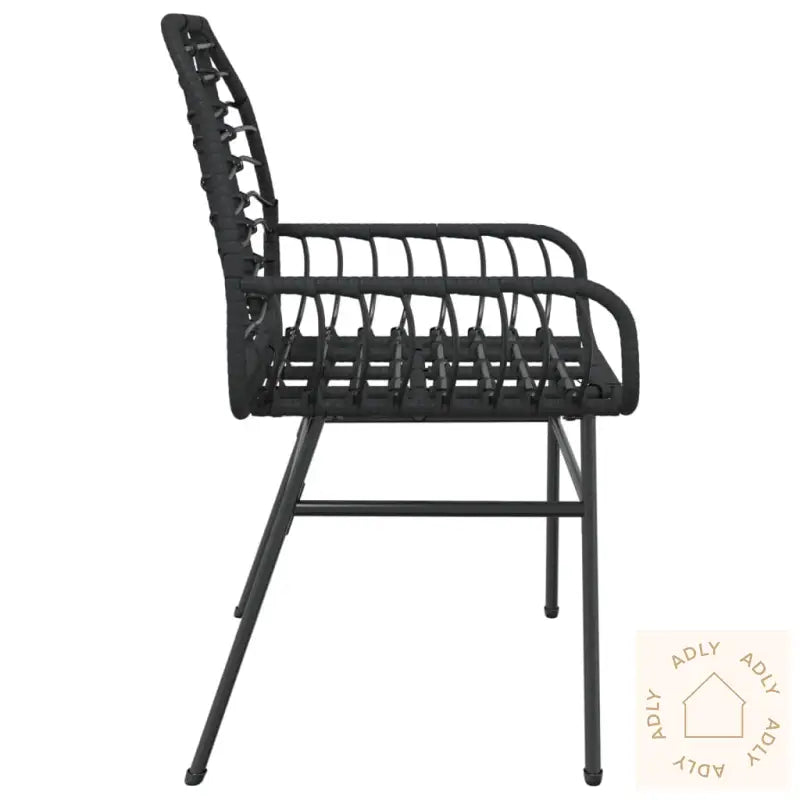Hagestoler 2 Stk Svart Polyrotting