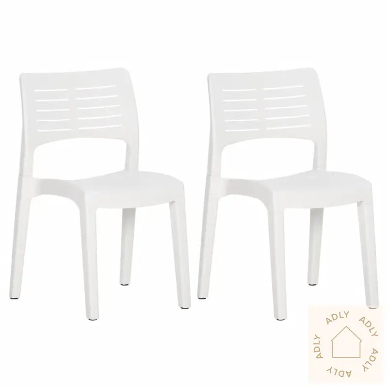 Hagestoler 2 Stk Hvit Polypropylen