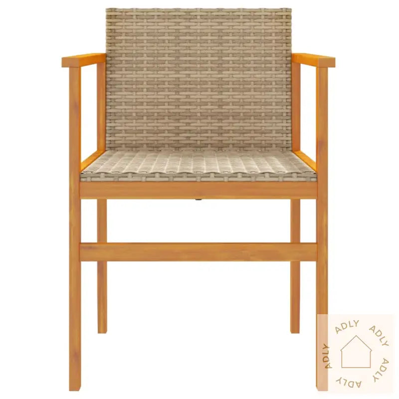 Hagestoler 2 Stk Beige Polyrotting Og Heltre