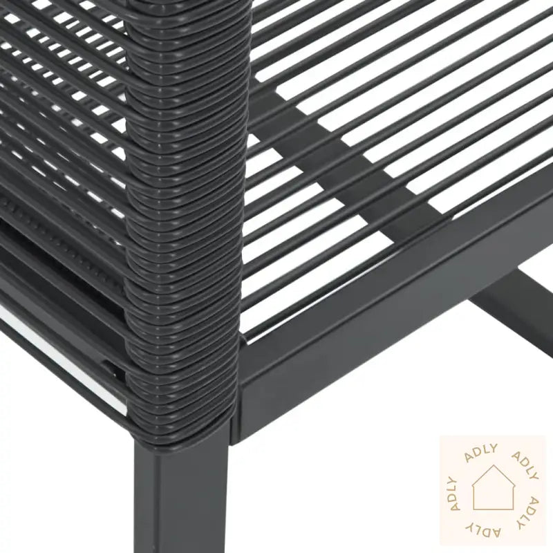 Hagestoler 2 Stk Svart Polyrotting