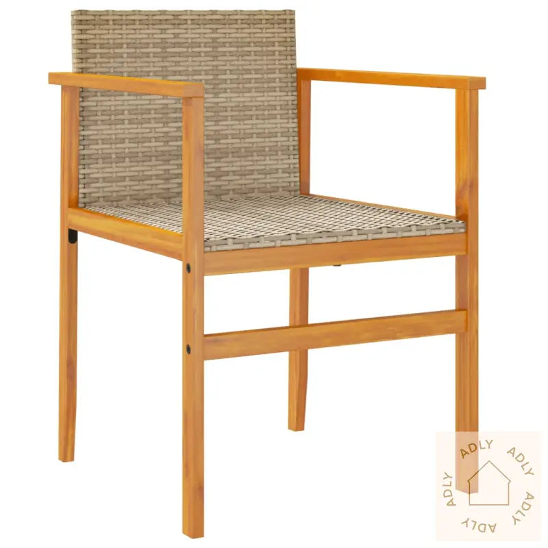 Hagestoler 2 Stk Beige Polyrotting Og Heltre