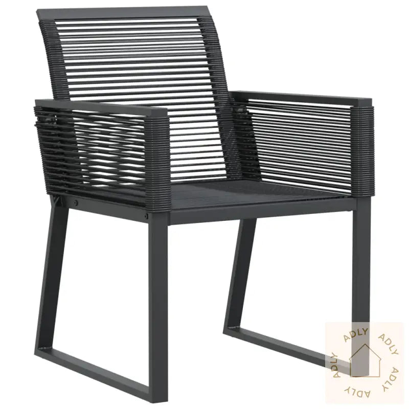 Hagestoler 2 Stk Svart Polyrotting