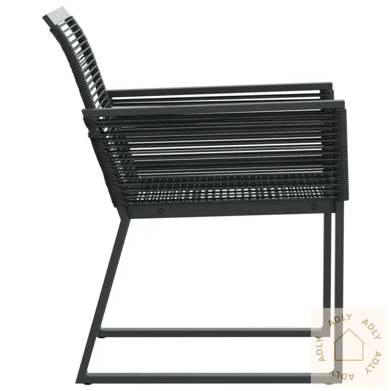 Hagestoler 2 Stk Svart Polyrotting