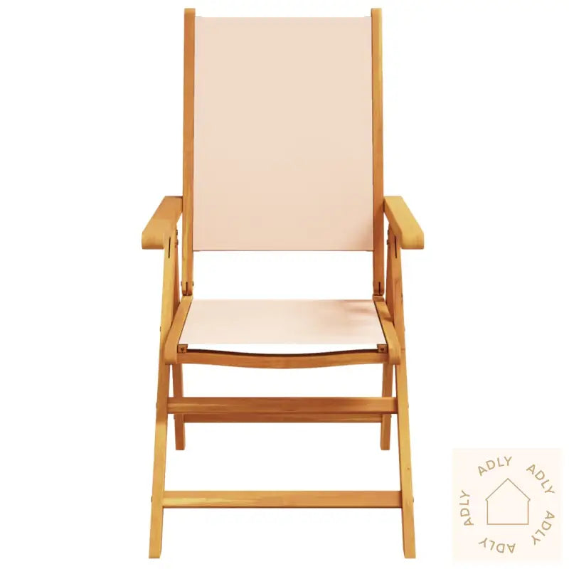 Lenestoler For Hage 4 Stk Beige Stoff Og Heltre