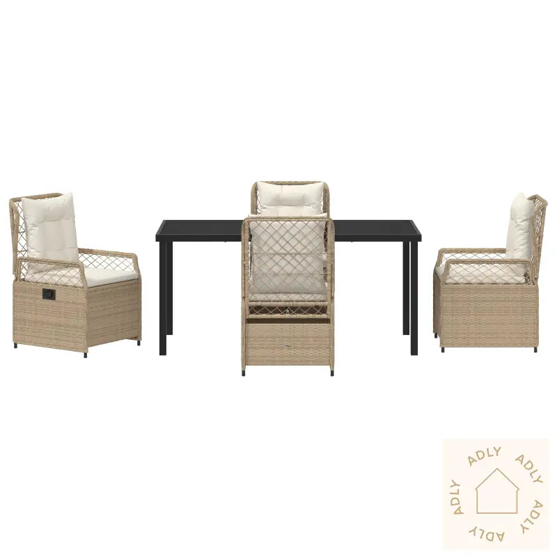 5-Delt Hage Spisesett Beige Poly Rotting