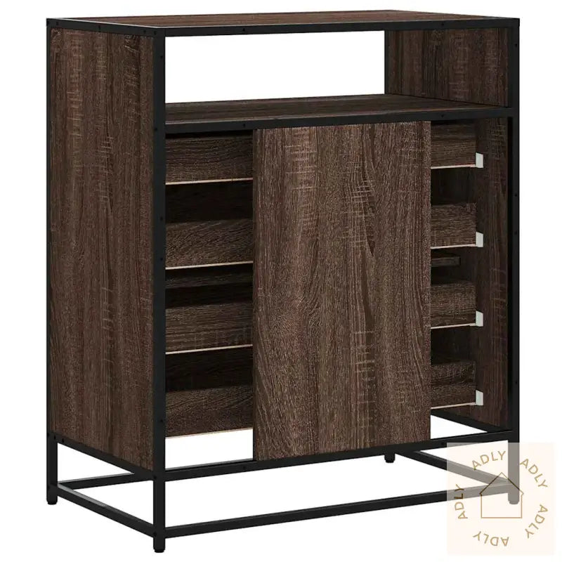 Kommode Brun Eik 70X41X83,5 Cm Konstruert Tre