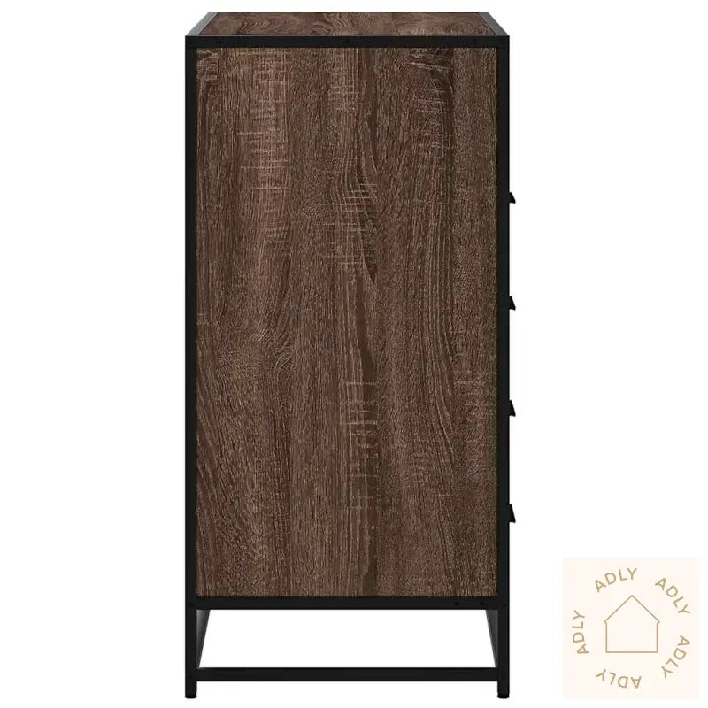 Kommode Brun Eik 70X41X83,5 Cm Konstruert Tre