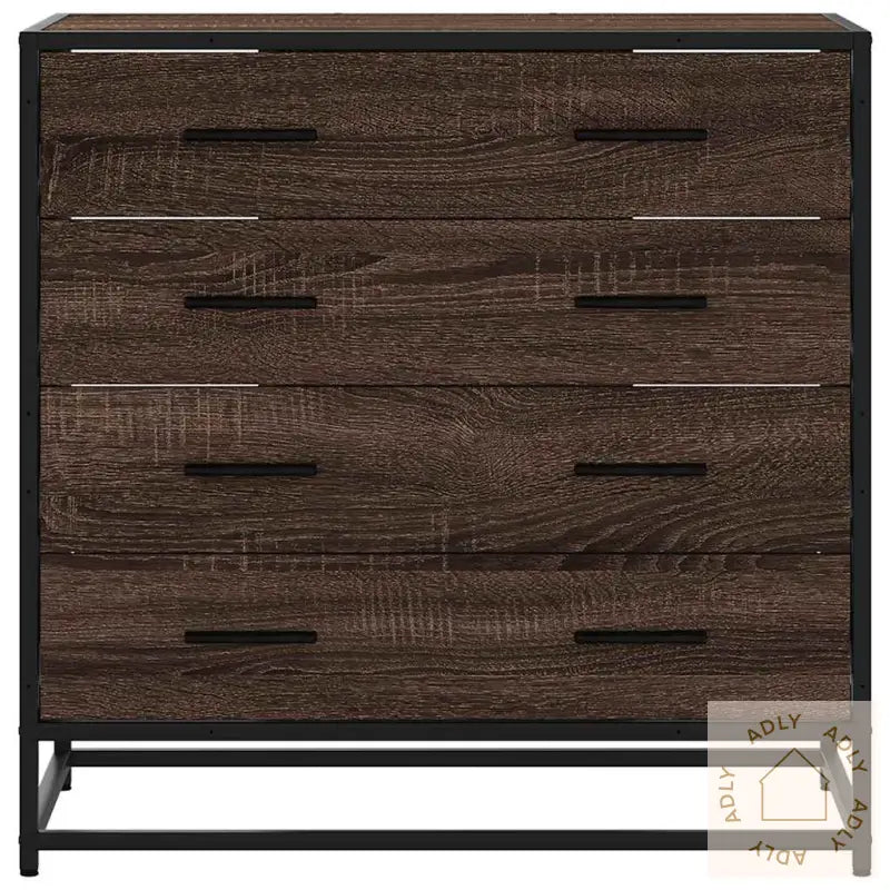 Kommode Brun Eik 70X41X70 Cm Konstruert Tre