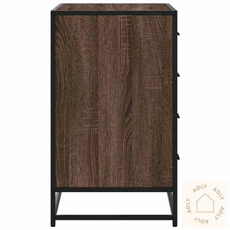 Kommode Brun Eik 70X41X70 Cm Konstruert Tre