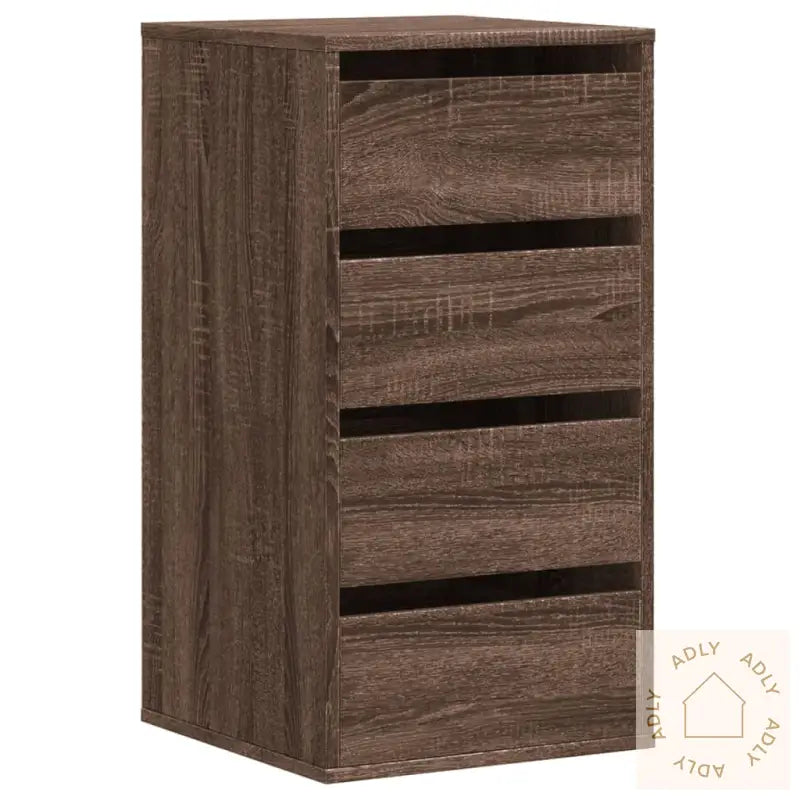 Kommode Brun Eik 40X41X76 Cm Konstruert Tre