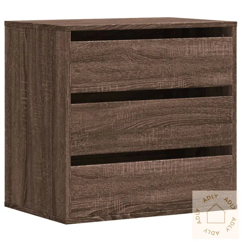 Kommode Brun Eik 60X41X58 Cm Konstruert Tre