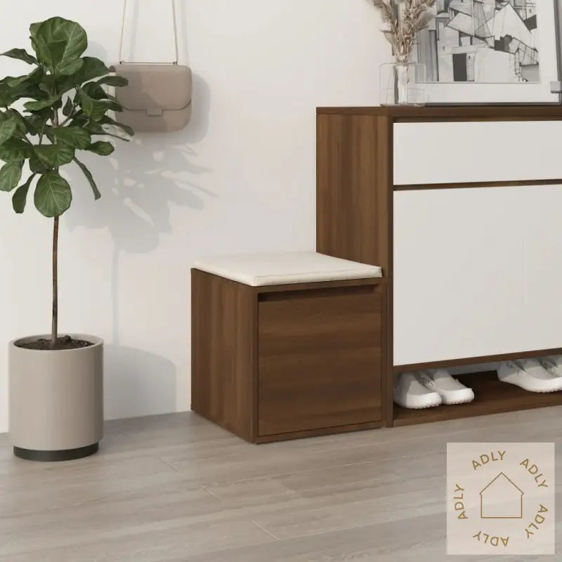 Oppbevaringsskap Brun Eik 40,5X40X40 Cm Konstruert Tre