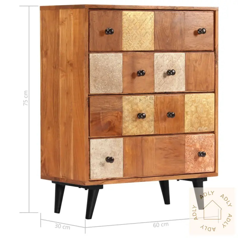 Kommode 60X30X75 Cm Heltre Akasie