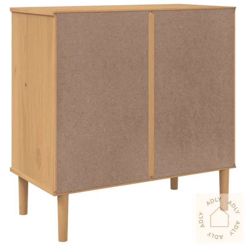 Kommode Senja Rotting-Utseende Brun 80X40X80 Cm Heltre Furu